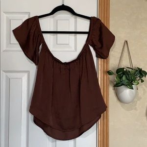 Silk off shoulder top